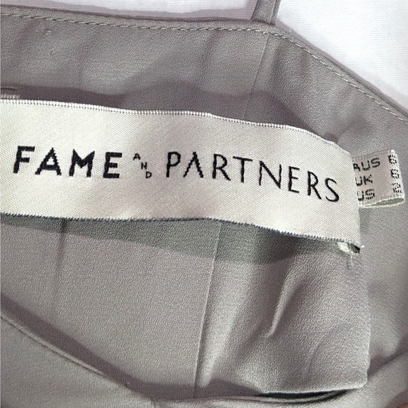 Fame & Partners The Zyra Cutout Waist Sleeveless Maxi Dress Gray Women's Size 2 - Picture 6 of 12